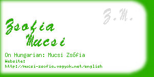 zsofia mucsi business card